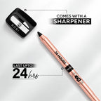 BOBI 24 Hours Kajal For Eyes | Smudgeproof Waterproof Formula | Deep Black Pigment | Cruelty-Free Paraben-Free | Smooth Application | Long Lasting Wear-1.5 gm (Black)