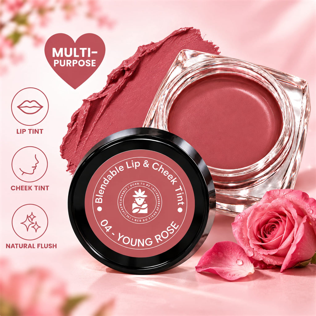 BOBI Glow Tint – Blendable Lip & Cheek , 5g (Young Rose)