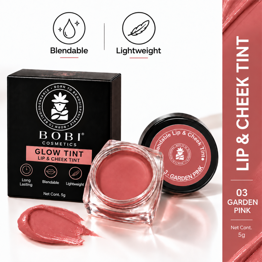 BOBI Glow Tint – Blendable Lip & Cheek , 5g (Garden Pink)