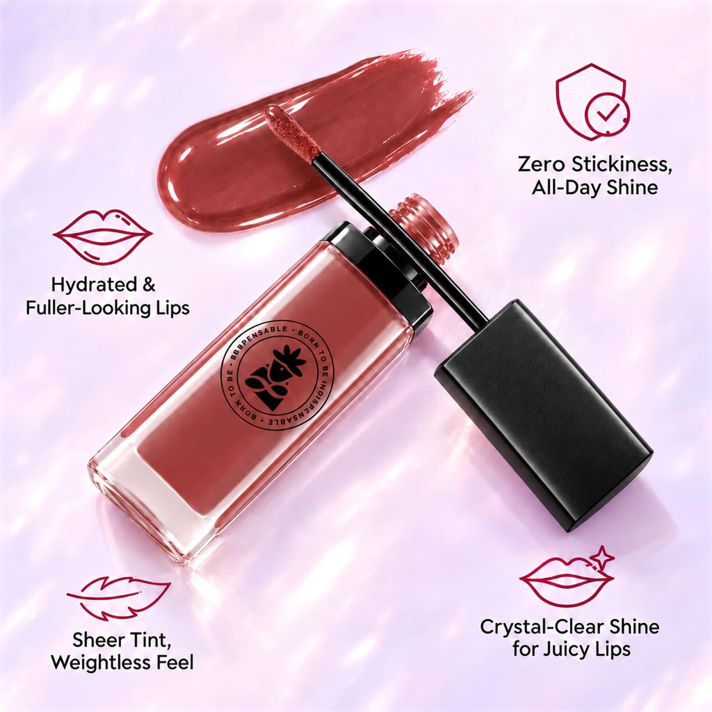 BOBI High Shine Lip Gloss–Non Sticky Hydrating Gloss (5 ml) (Boss Girl)