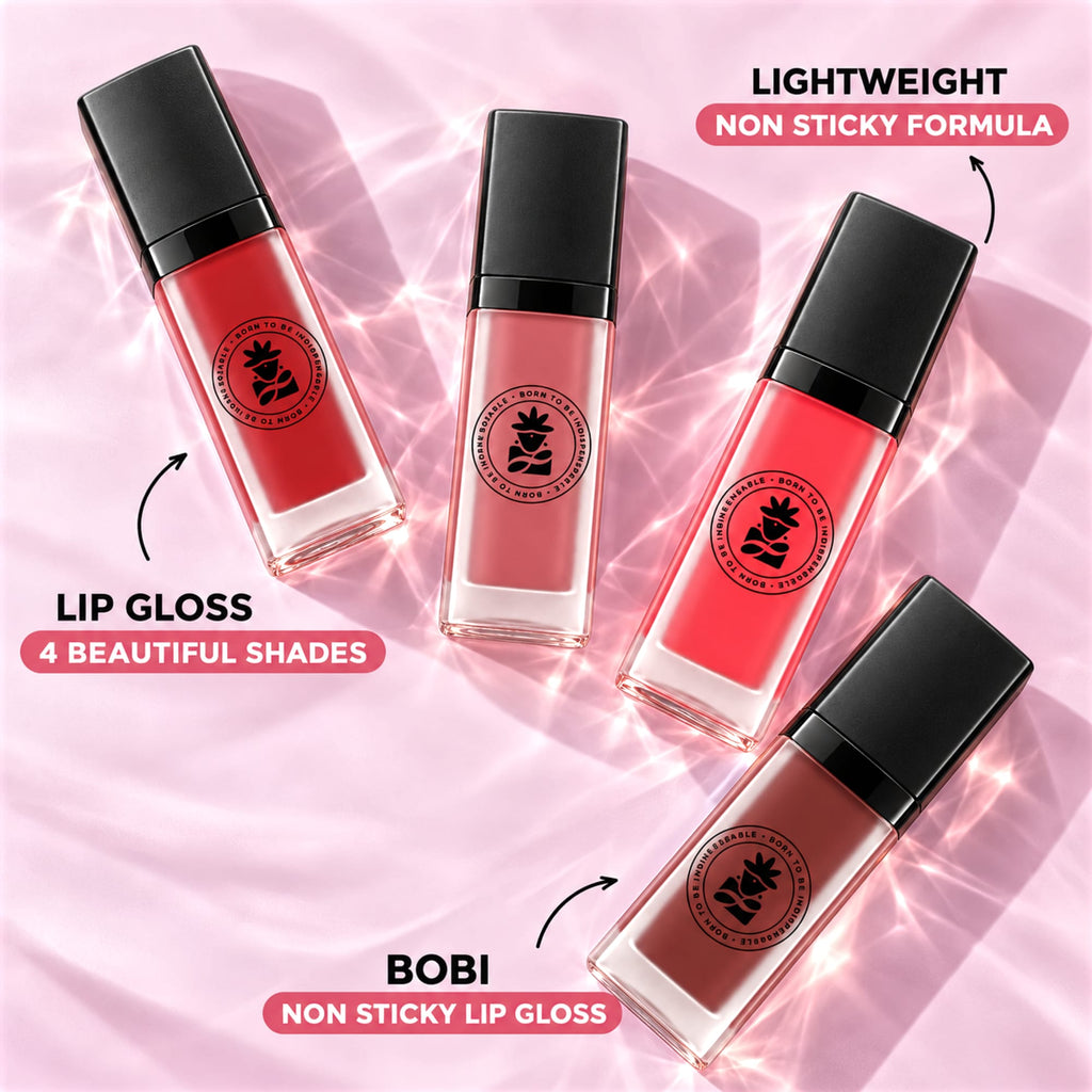 BOBI High Shine Lip Gloss–Non Sticky Hydrating Gloss (5 ml) (Pink Life)
