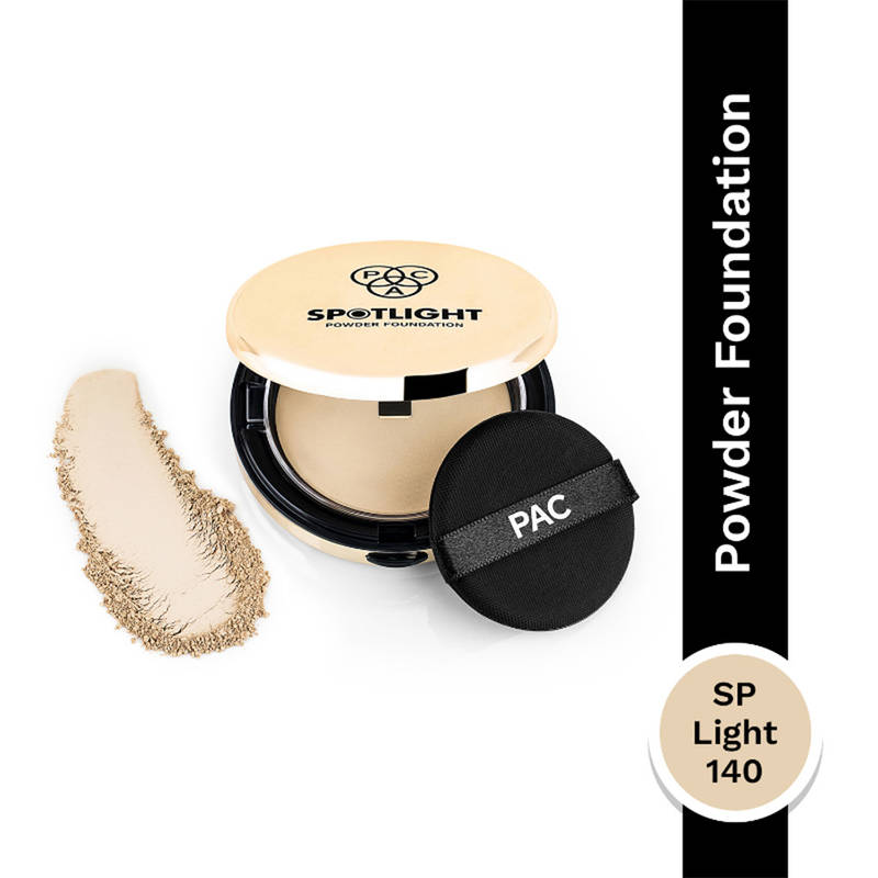 PAC Spotlight Powder Foundation - Soft Focus Base, Full Coverage, Smooth One stroke Application