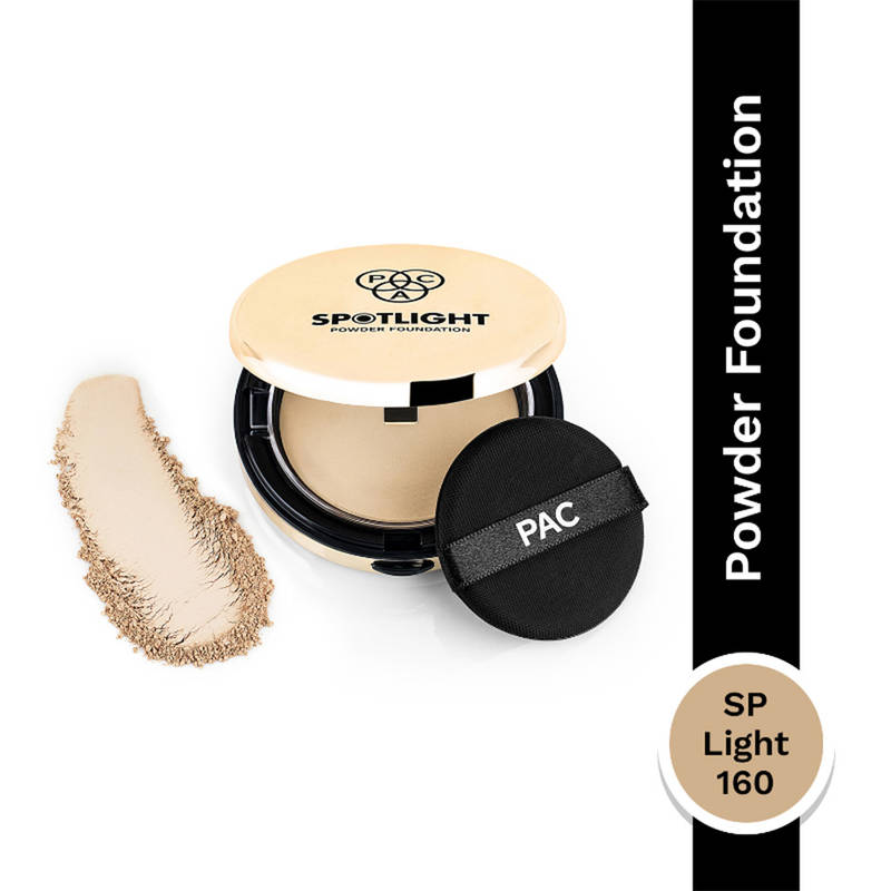 PAC Spotlight Powder Foundation - Soft Focus Base, Full Coverage, Smooth One stroke Application