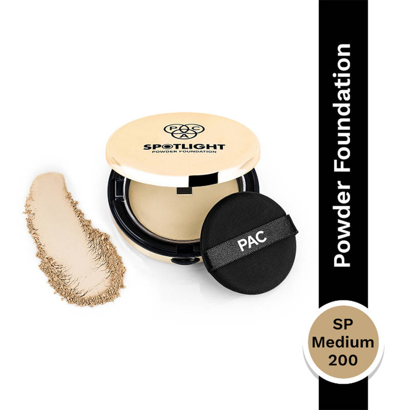 PAC Spotlight Powder Foundation - Soft Focus Base, Full Coverage, Smooth One stroke Application