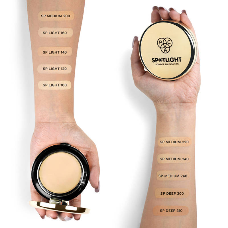 PAC Spotlight Powder Foundation - Soft Focus Base, Full Coverage, Smooth One stroke Application