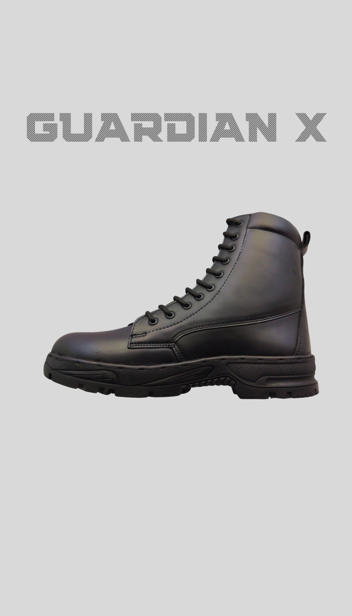 WJ Flying Boot Guardian X for Men: Padded High Ankle Shoes, Genuine Leather with Metal Chain , Memory Foam Insole & Hardened Toe