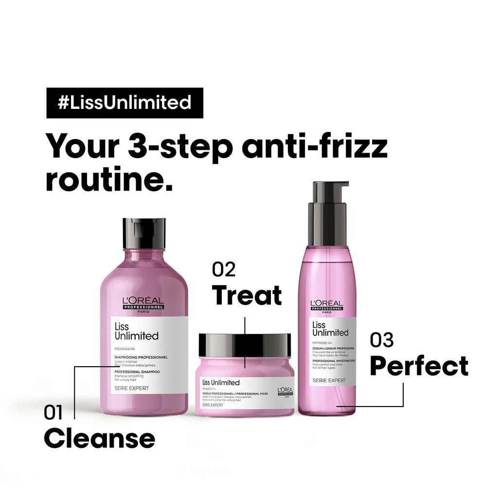 L'Oréal Professionnel Liss Unlimited Shampoo With Pro-Keratin And Kukui Nut Oil For Rebellious Frizzy Hair, Serie Expert, 300Ml Shampoo from loreal pro paris