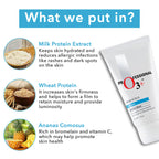 O3+ Milk Scrub Enriched with Macadamia Nuts Extracts for Clean & Bright Complexion, 50g Face Scrub from O3+