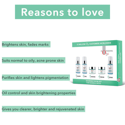 O3+ Seaweed Facial Kit for Brightening Skin (100g+15ml) facial Kits from O3+