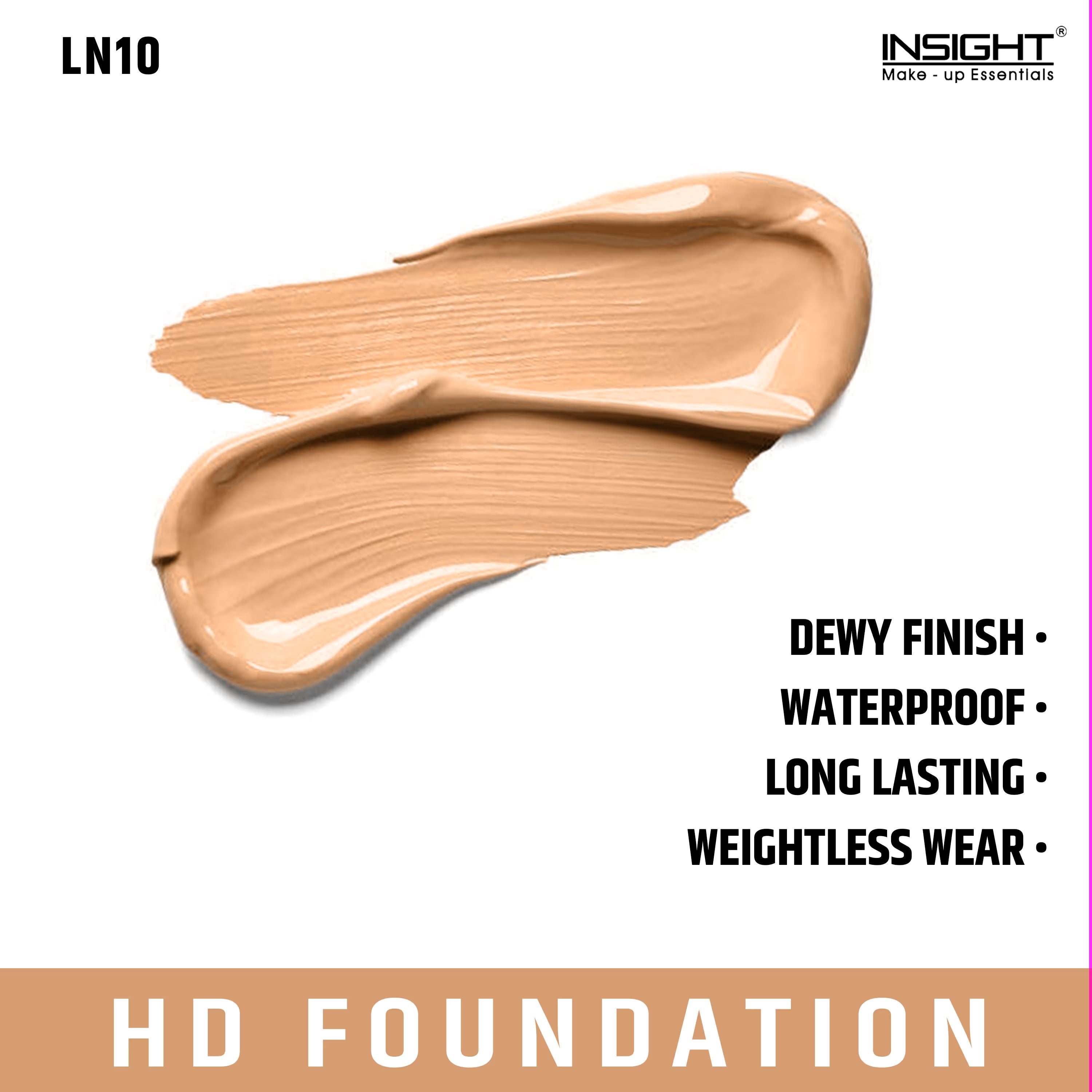 Insight Cosmetics Hd Foundation - LNP 15 face from insight