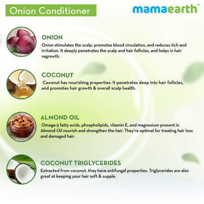 Mamaearth Onion Conditioner With Oil & Coconut For Hair Fall Control (250ml)
