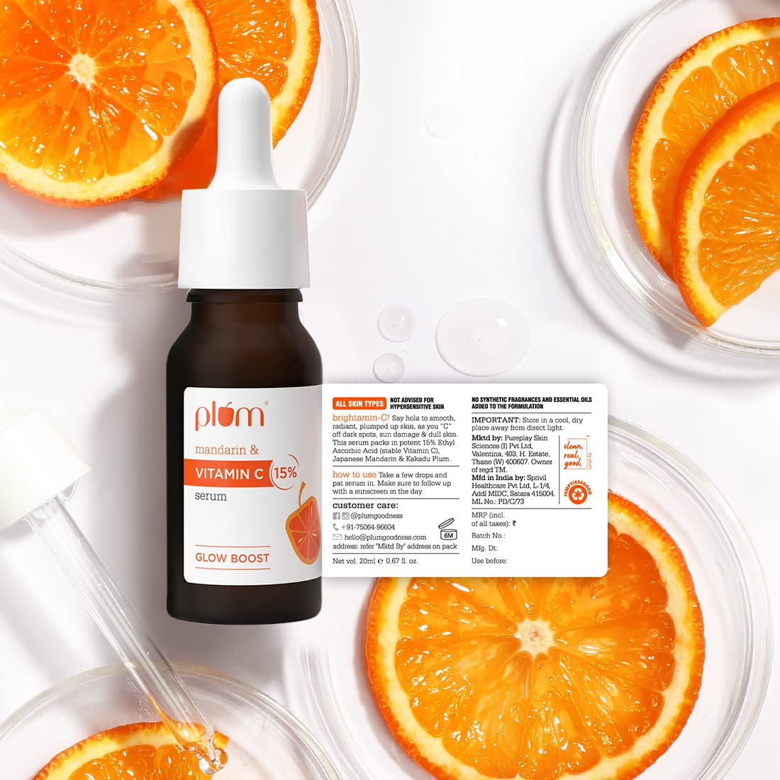 Plum 15% Mandarin & Vitamin C Serum Glow Boost(20ml)