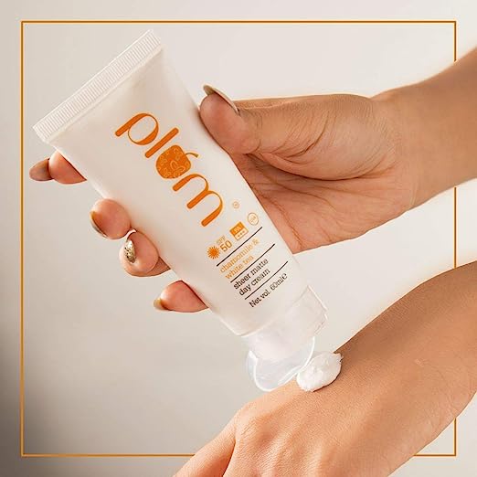 Plum Chamomile & White Tea Sheer Matte Day Cream SPF 50 PA+++ | Sunscreen | For Normal, Dry, Combination Skin l 60ml