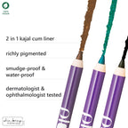 Plum Nature Studio All-Day-Wear Kohl Kajal - Black Brilliance + Free sharpner (1.2g)