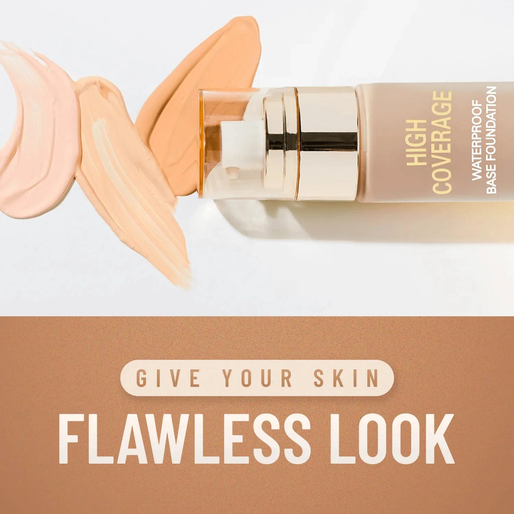 Swiss Beauty High Coverage Waterproof Base Foundation - 03 Natural Beige