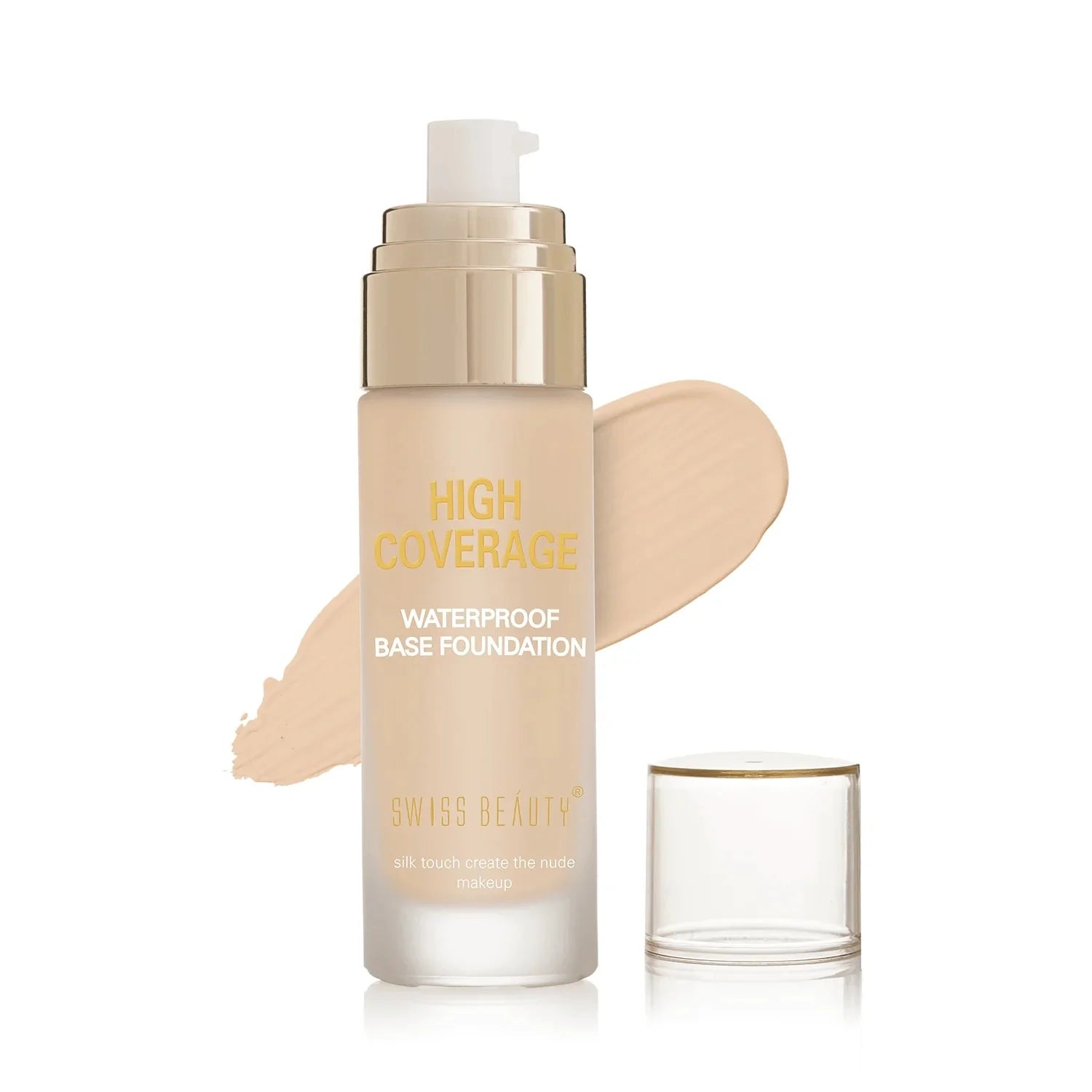 Swiss Beauty High Coverage Waterproof Base Foundation - 03 Natural Beige