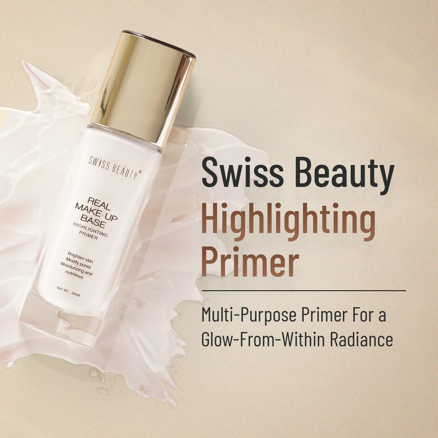 Swiss Beauty Real Make-up Base Highlighting Primer-01 Natural Tint