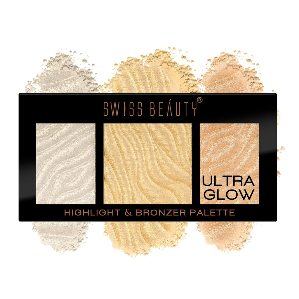 Swiss Beauty Ultra Glow Highlight And Bronzer Palette - 1