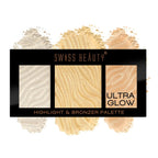 Swiss Beauty Ultra Glow Highlight And Bronzer Palette - 1