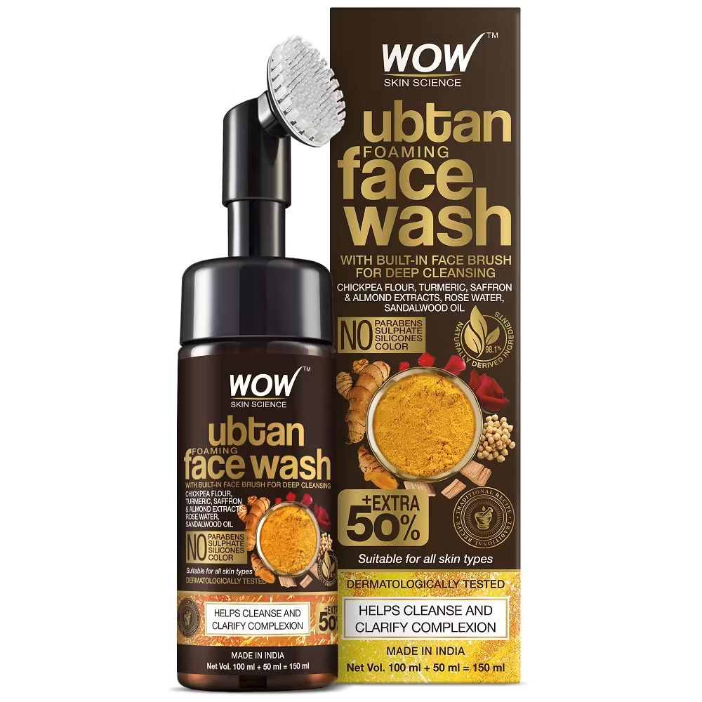 WOW Skin Science Foaming Ubtan Face Wash For Suitable All Skin Types(150ml)